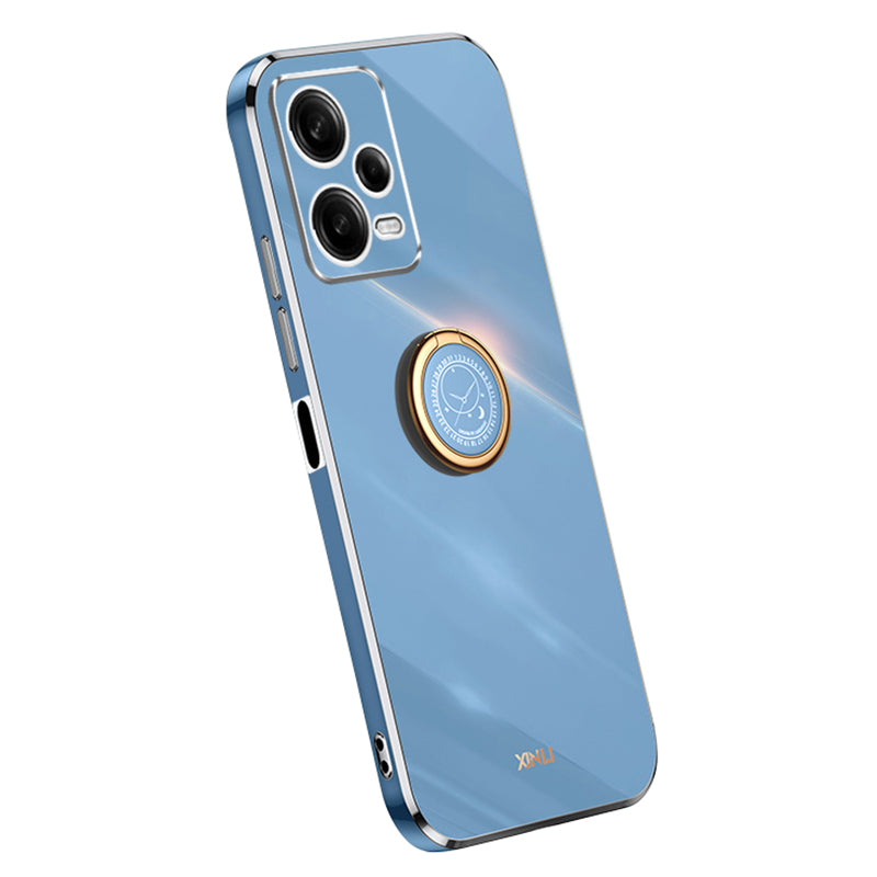 XINLI Phone Case for Xiaomi Redmi Note 12 Pro 5G Electroplating Golden Edge Ring Holder Kickstand TPU Phone Cover XINLI Phone Case for Xiaomi Redmi Note 12 Pro 5G Electroplating Golden Edge Ring Holder Kickstand TPU Phone Cover